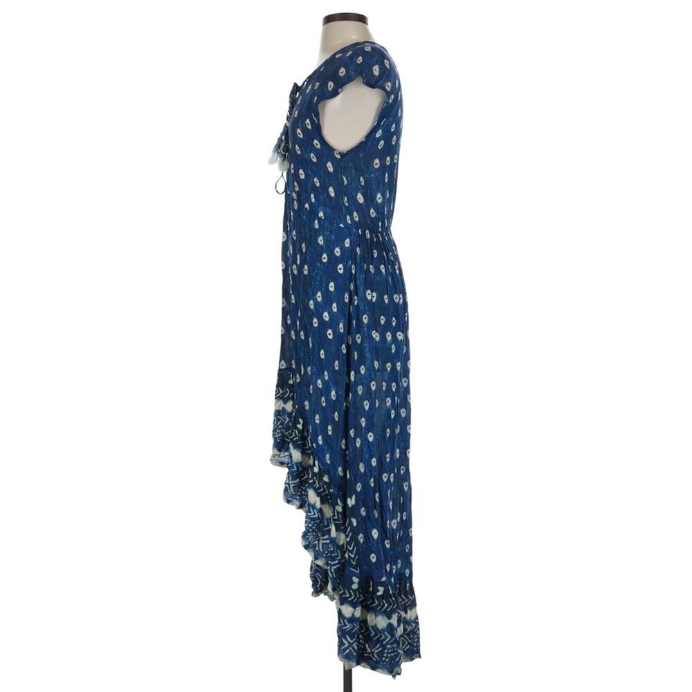 Jen's Pirate Booty Blue Paisley High Low Maxi Dress S| Coastal Cowgirl Boho Luxe - Picture 5 of 13
